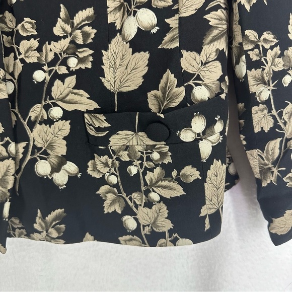 Saville Suit Floral Button Suit Jacket Womens Petite 8 Black - Picture 4 of 10